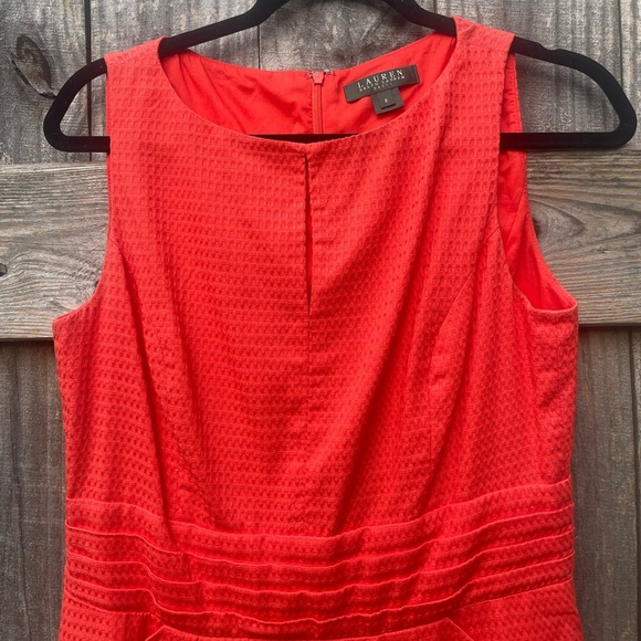 Ralph Lauren Coral Red Dress - Picture 2 of 10